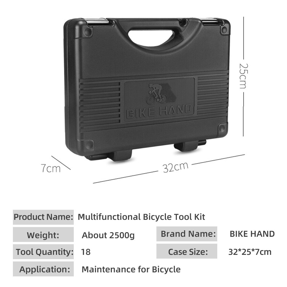 BIKEHAND Bicycle 18 in 1 Toolbox Maintenance Service Tool Kit mtb road Bike Multi-function Repair Tools YC-728