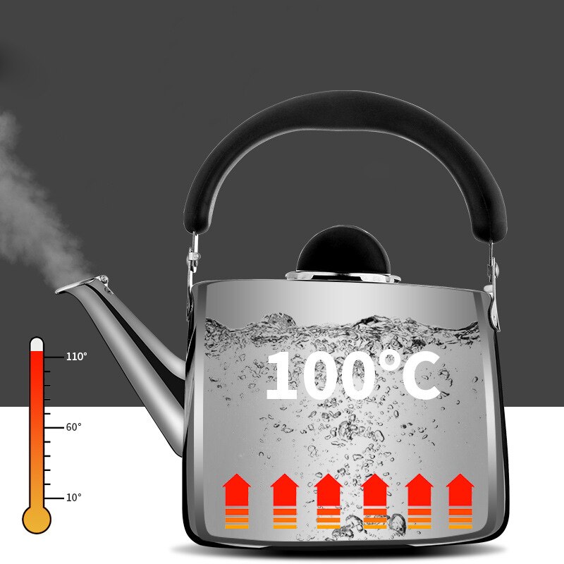304 roestvrijstalen geluidsketel gas theepot grote capaciteit melk waterfles outdoor kamperen fluitende keuken theeketel