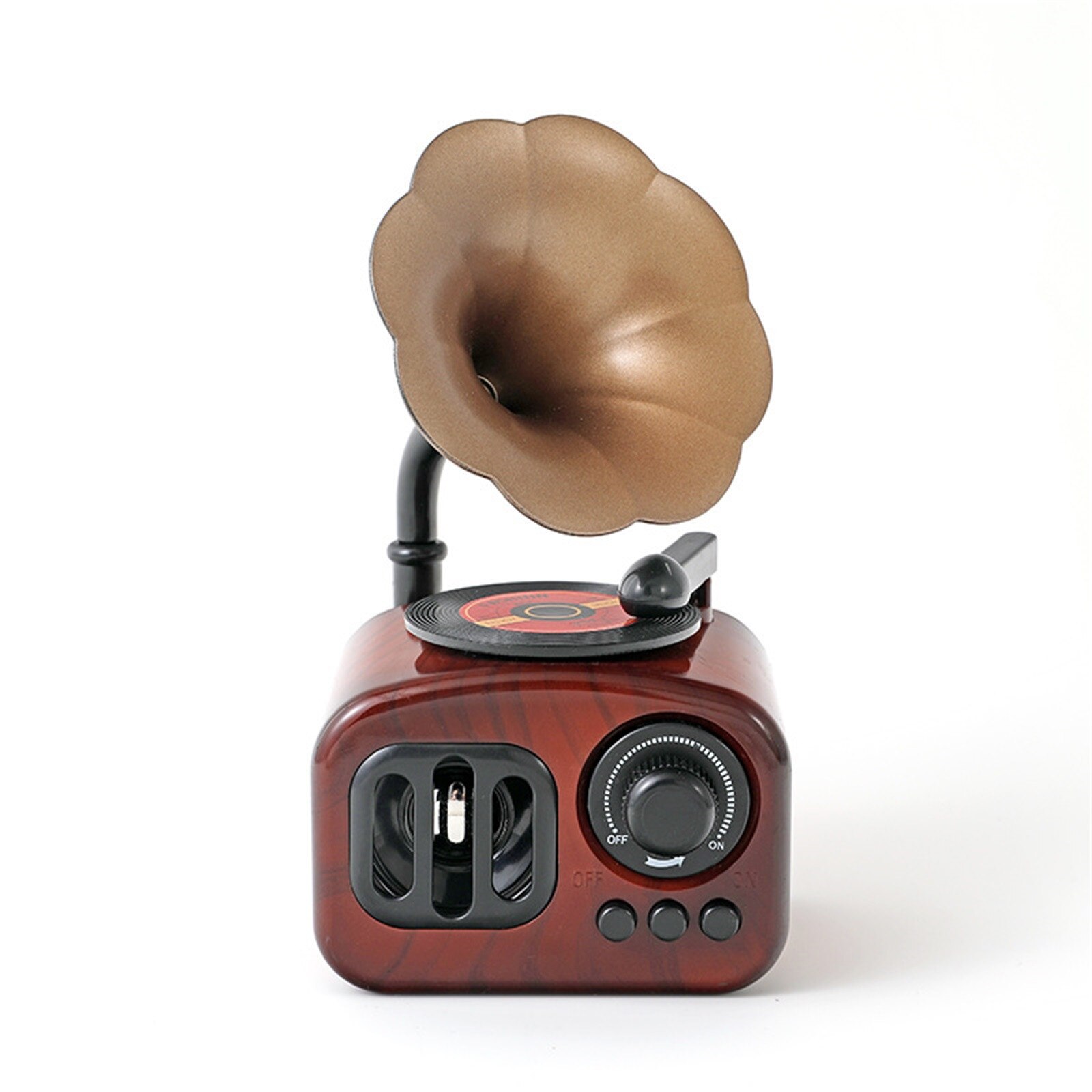 Fashionable Home Decoration Retro Music Box Mini Gramophone Style Mechanical Birthday Decoration