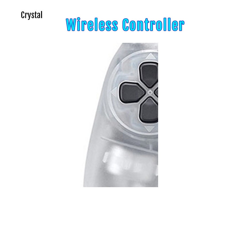 Wireless / Wired Controller For PS4 Bluetooth 4.0 DualShock Mando Gamepads ps4 Joystick: Wireless Crystal