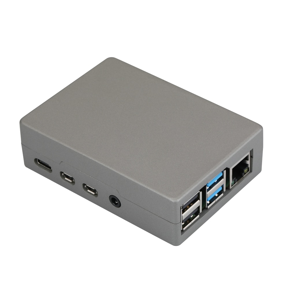 Raspberry Pi 4 Model B Aluminium Zwart Zilver Case RPI 4B Metalen Behuizing Zilveren Box