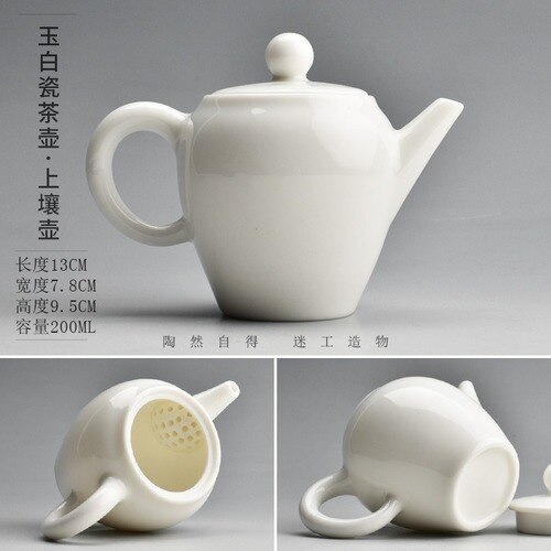 Europese Stijl Pure Witte Keramische Kleine Ketel Woonkamer Salontafel Desktop Art Decoratie Ketel Met Deksel Woondecoratie: B