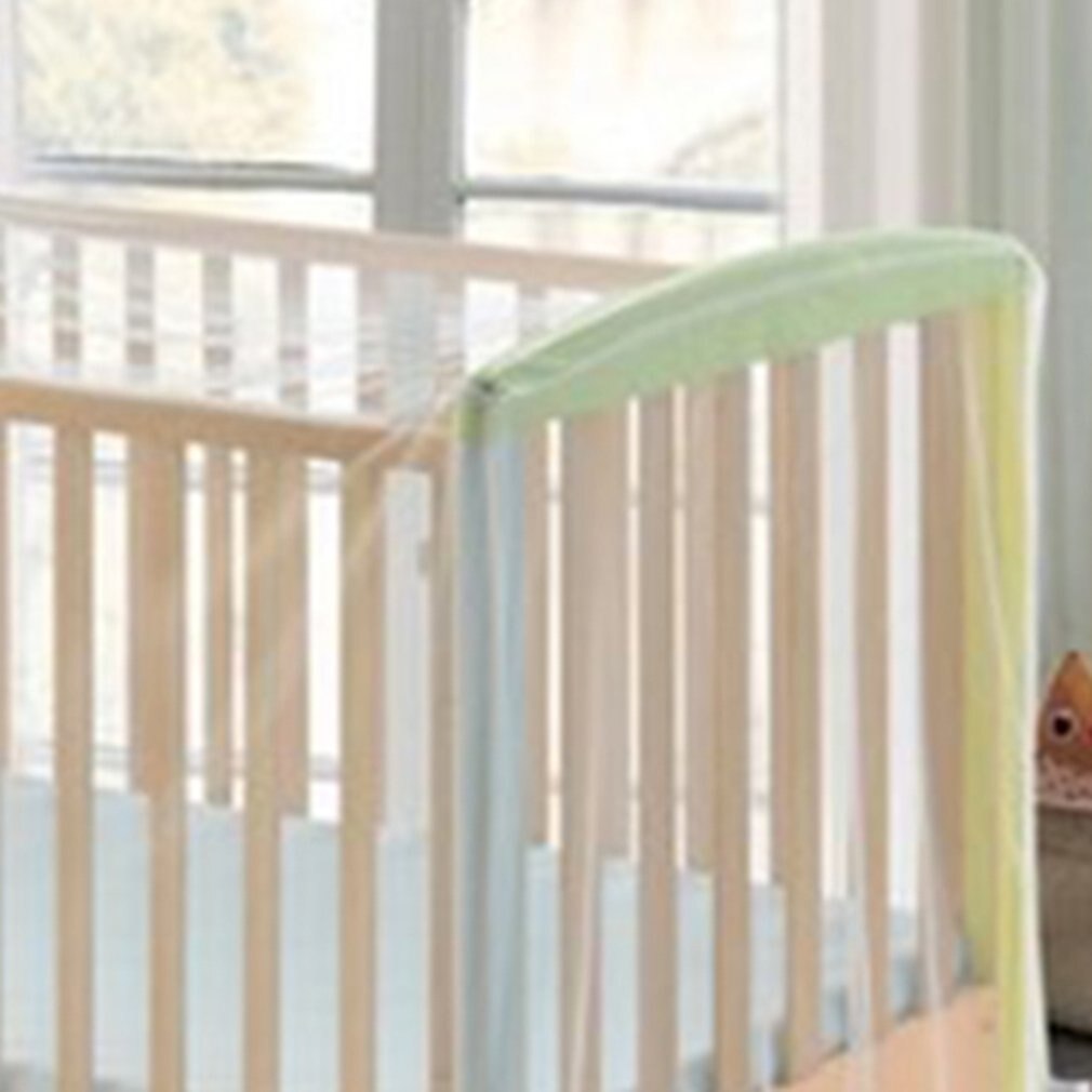 Mosquitera de tela de poliéster antimosquitos, plegable, transpirable, decorativo, para cuna, cama de bebé, mosquitera