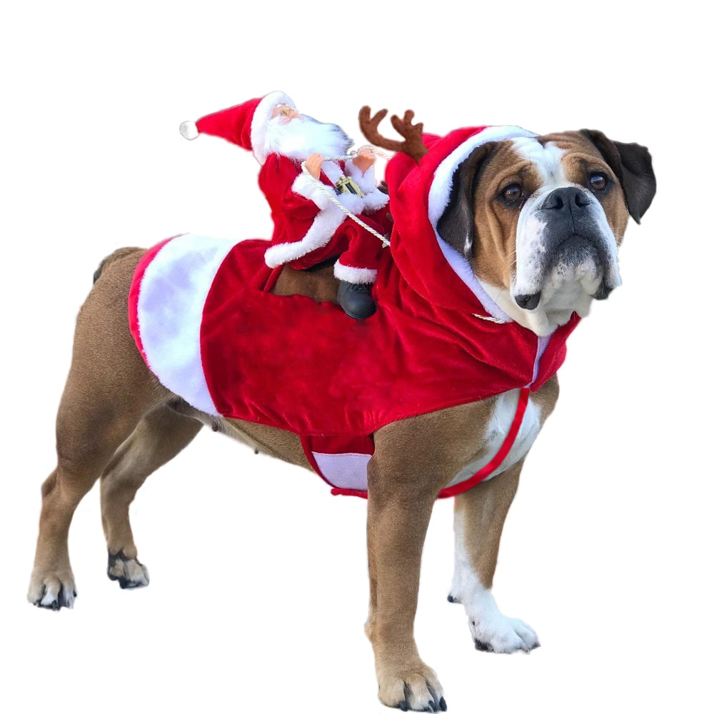 Homieco Weihnachtskostüm Für Hunde - Santa Outfit Mit Verstellbarem Design Für Haustiere