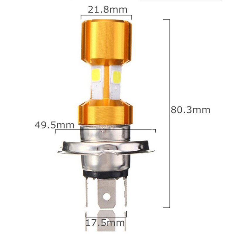 BA20D / H4 Led Cob Motorcycle Bike Hi/Lo Koplamp Lamp DC10-80V 6000K 16W Motorfiets Koplamp lampen Motorfiets Licht