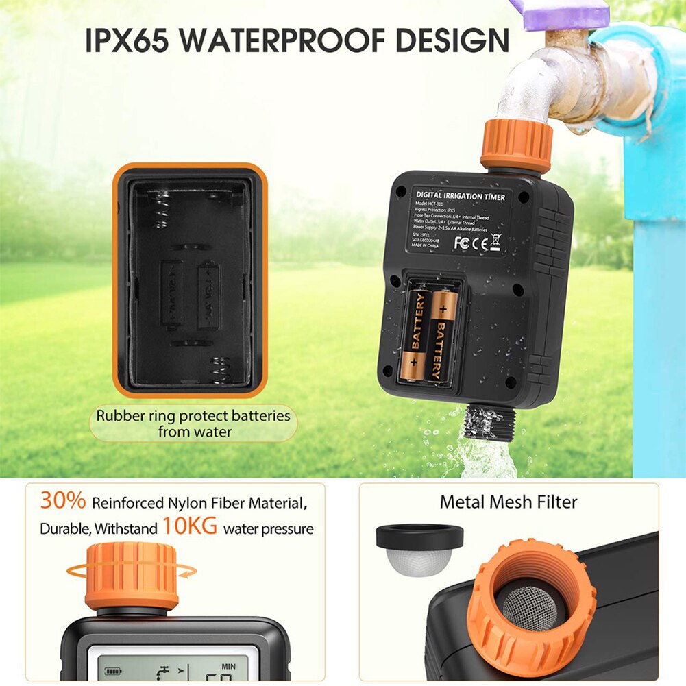 Automatic Irrigation Water Timer Lcd Screen Sprinkler Controller Outdoor Garden Irrigation Watering Timer Device Controller Tool