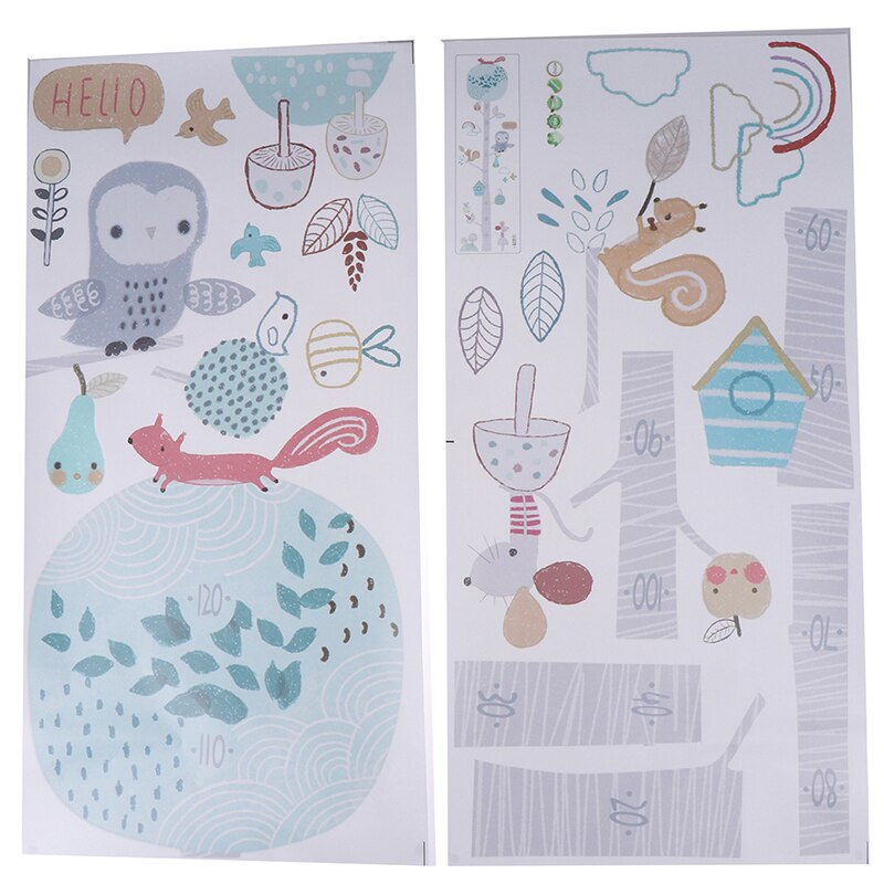 1PC DIY Forest Animal Trees Measure Height Wall Sticker Decor Children Height Measure Mural Decals Nursery Lovely Wallpaper: Default Title