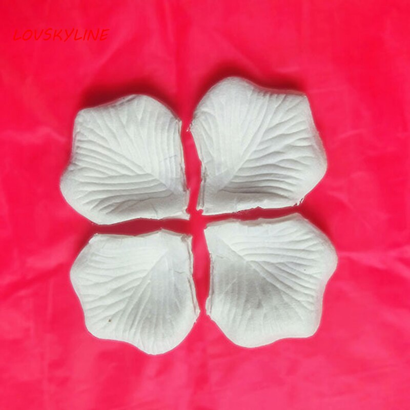Pétalos artificiales de rosa de seda, blanco, 3000 Uds., decoración de flores para de boda, ,