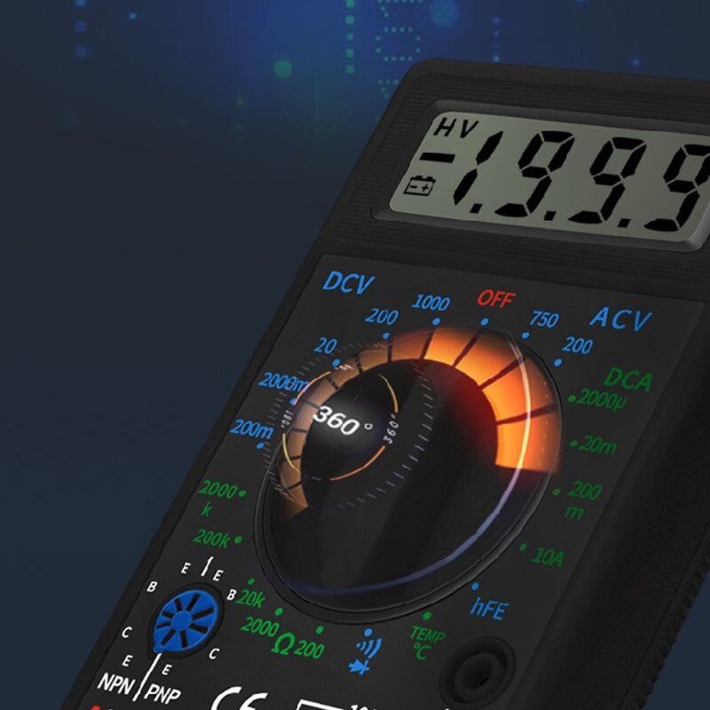 DT838 Digital Multimeter Tester AC/DC Voltage Current Resistance Temp Test Meter