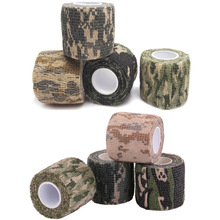 Army Camo Camouflage Elastic Tape Durable Disposable Waterproof Nonwoven Wrist Wound Bandage Sports Support Tatoo Grip Wrap