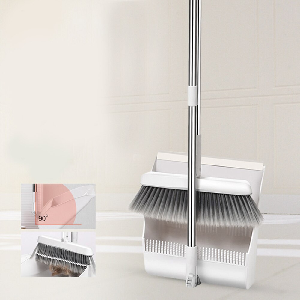 Plastic Dustpan Set Windproof Rotatable Adjustment Filter Hair Floor Broom Dustpan Household Cleaning Tool Devices