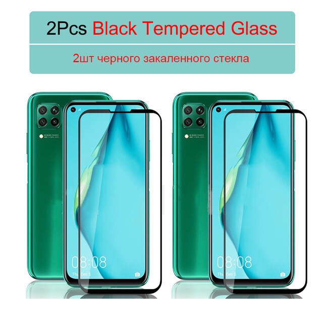 2Pcs Glas Voor Huawei P40 Lite E P30lite P 40 30 Licht Camera Lens Screen Protector Voor Huawei P30 lite P40Lite E Gehard Glas: 2 PCS Front Glass / P30