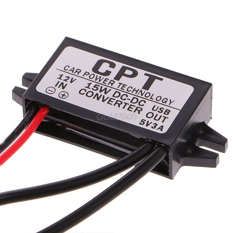 Convertidor de CC de 12V a 5V, 3a, doble, 2 USB a automático, regulador de voltaje G05, y