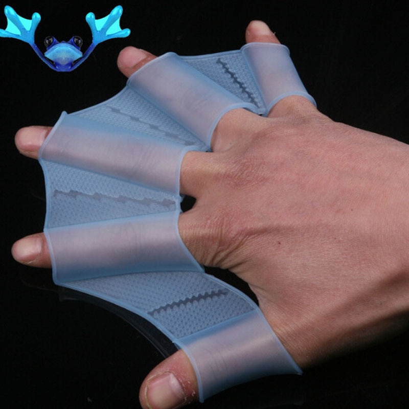 1 paar freundlicher Erwachsene Silikon Hand Paddel Flossen Schwimmen Schwimmhäute Handschuhe tauchen