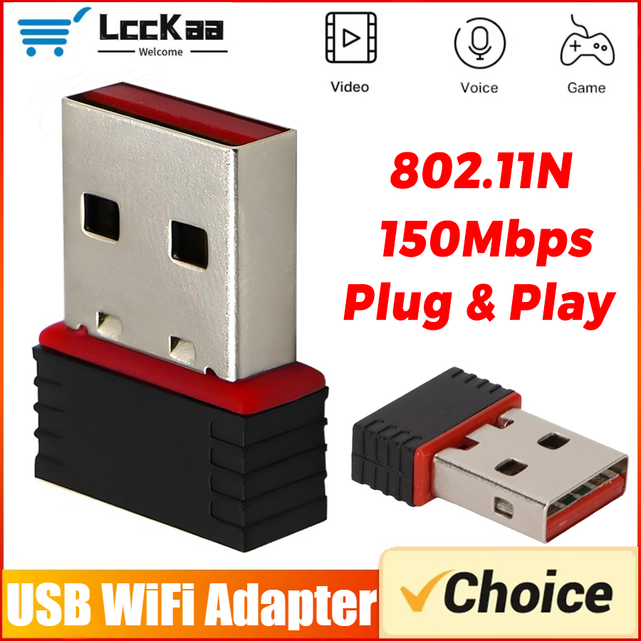 RTL8188 150 Mbit/s Mini-USB-WLAN-Adapter für Raspberry Pi, kabelloser Netzwerkkarten-Adapter, WLAN-Dongle für Desktop-Laptop, PC, Windows