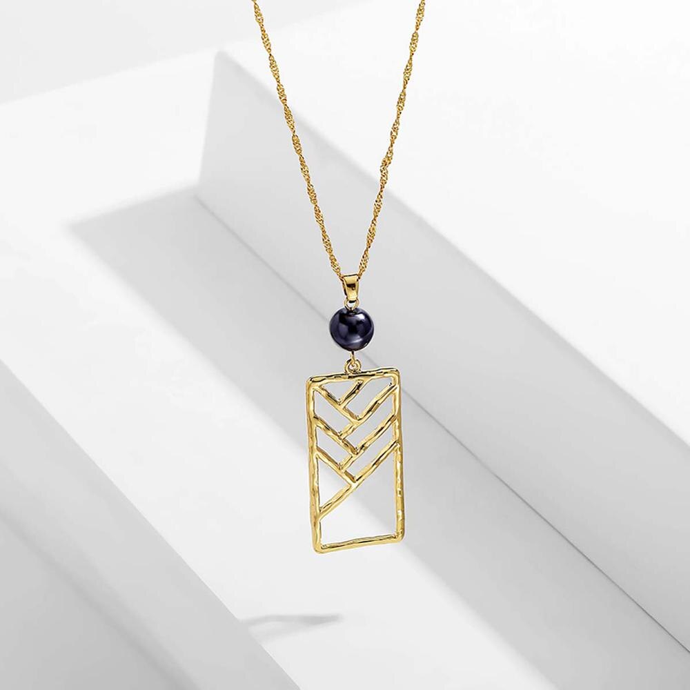 Cring Coco Hollow Geometric Necklace Earrings Hawaiian Black Pearl Polynesian Samoa jewelry Set Earing Necklaces Sets for Women