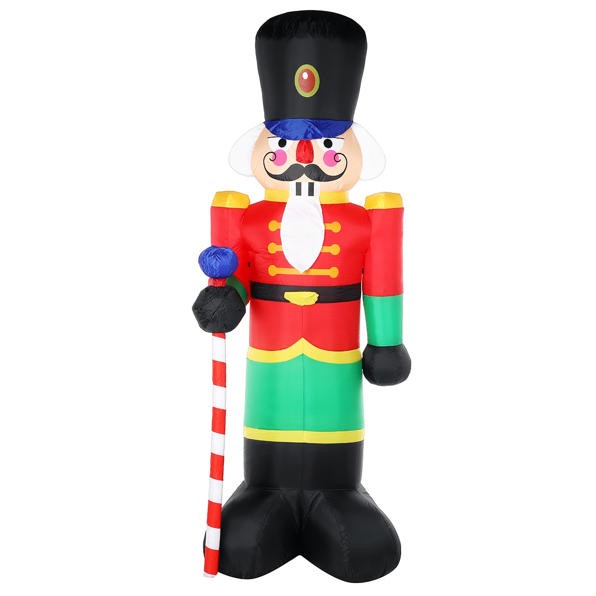 240cm Large Inflatable Nutcracker Soldier Night Light Figurine Giant Santa Claus Outdoor Garden Toys Christmas Party Decorations: Soldier EU 240CM