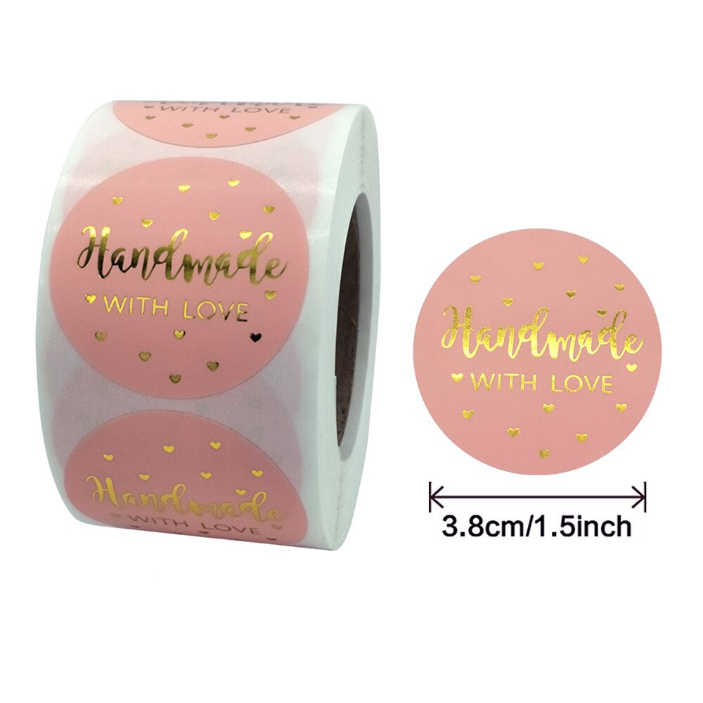 500 sztuk/rolka 1/1.5 Cal złota folia dziękuję naklejki Seal etykiety dla ręcznie robiona biżuteria papier do etykiet dekoracji pudełko na karty upominkowe DIY: Style 4