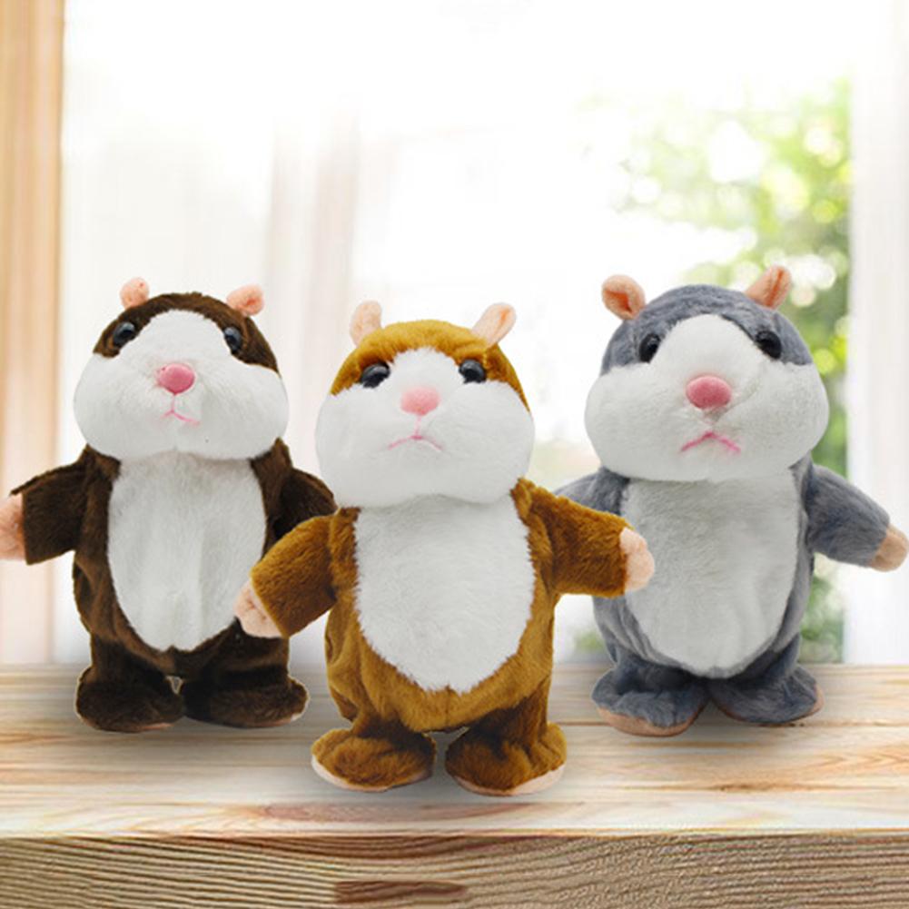 15Cm Leuke Walking Talking Hamster Pluche Dier Pop Grappige Sound Record Herhaal Voice Changing Educatief Speelgoed Huisdieren Kinderen