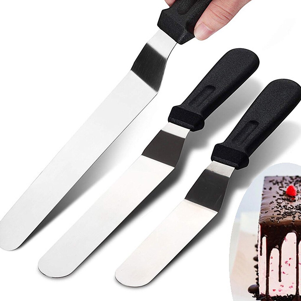Roestvrij Staal Boter Cake Mes Spatel Voor Cake Soepeler Icing Frosting Strooier Fondant Gebak Cake Decorating Gereedschap
