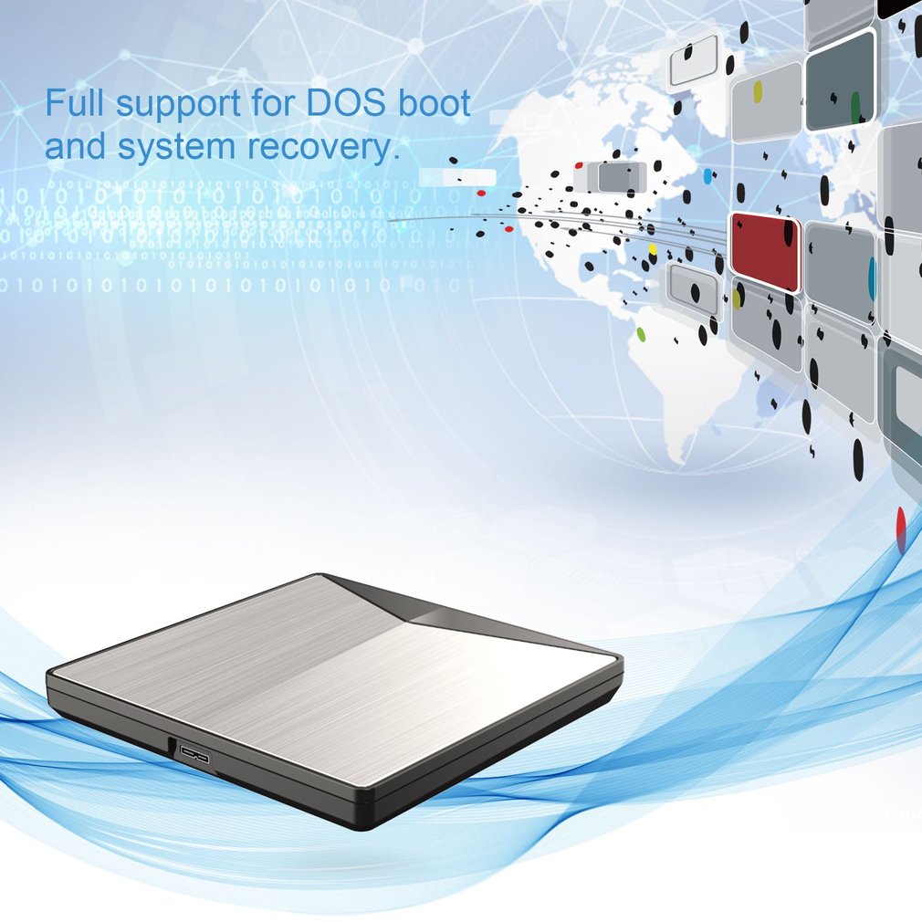 External DVD Drive USB 3.0 Drive for PC for Mac DVD + Rewritable DVD/CD RW Writer Recorder Burner Unique Shape Newest