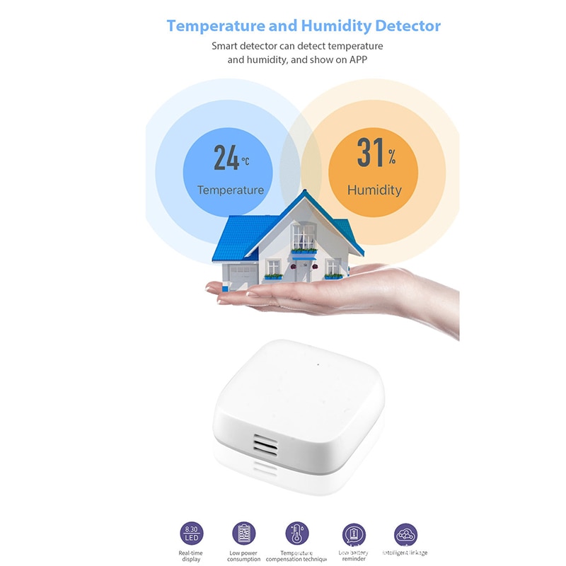 Wifi switch zigbee sensor udvidelse overvågning temperatur fugtighed probe timer til google home alexa