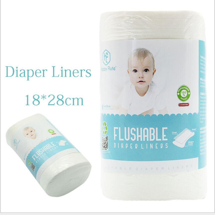 Baby Disposable diaper 100% Biodegradable & Flushable disposable cloth diaper liners 100 sheets per roll newborn diaper liners