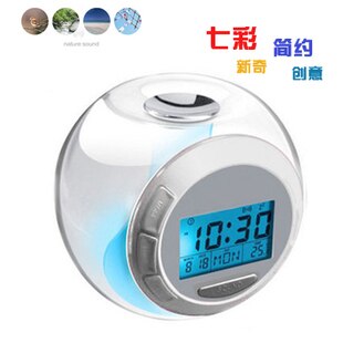 7 Color Changing Light Alarm Clock Temperature Clock With Natural Sound