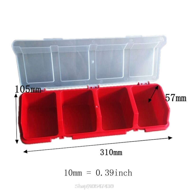 Plastic Tools Storage Box with Cover Parts Screw Toolbox Case Components Sorting Organizer Holder N02 20