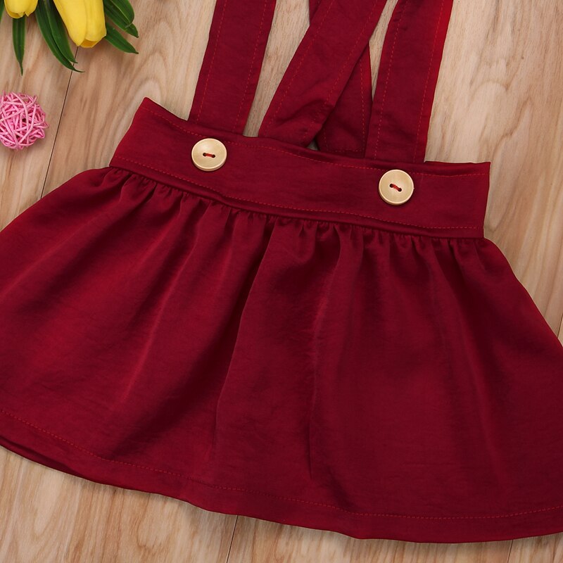 Summer Toddler Kids Baby Girls Skirt Suspender Overalls Skirts One Pieces Princess Sundress Clothes 6M-3Y