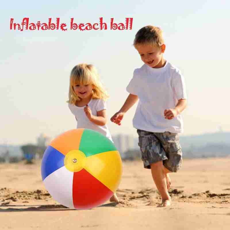 12/14/16/20/25 inches sommer udendørs oppustelig strandbold legetøj pvc 6- farve oppustelig bold udendørs strand svømning lege vandlegetøj