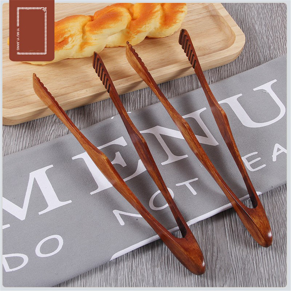 1Pc Bambus Kochen Küche Zange Lebensmittel BBQ Werkzeug Salat Fleck Steak Brot Kuchen Holz Clip Heimat Küche Utensil