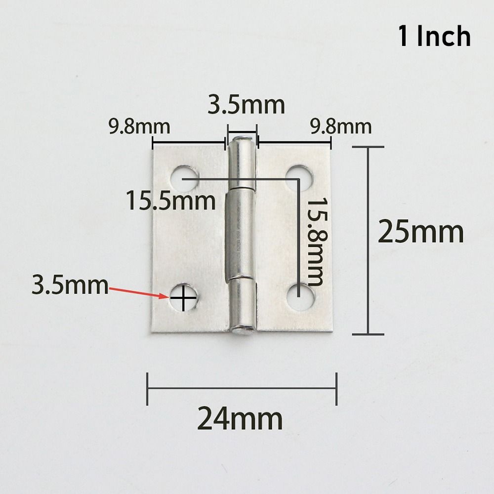 1/1.5/2/2.5/3 pollici cerniera a croce mini in acciaio inox nucleo in alluminio cerniere pieghevoli porta finestra armadio armadio mobili hardware: bianca