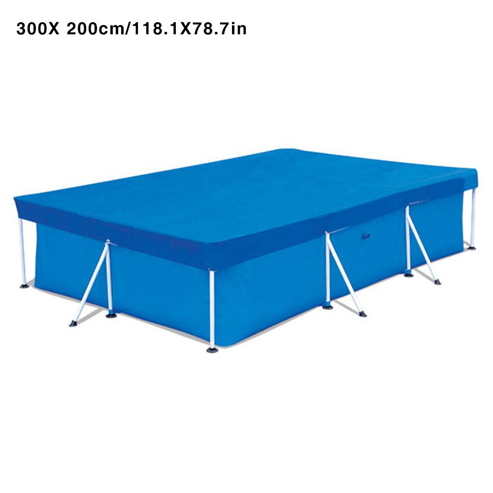Stor pool rektangel marktäckande duk dammtät golvduk mattskydd för utomhusvilla trädgårdspool: 300 x 200cm