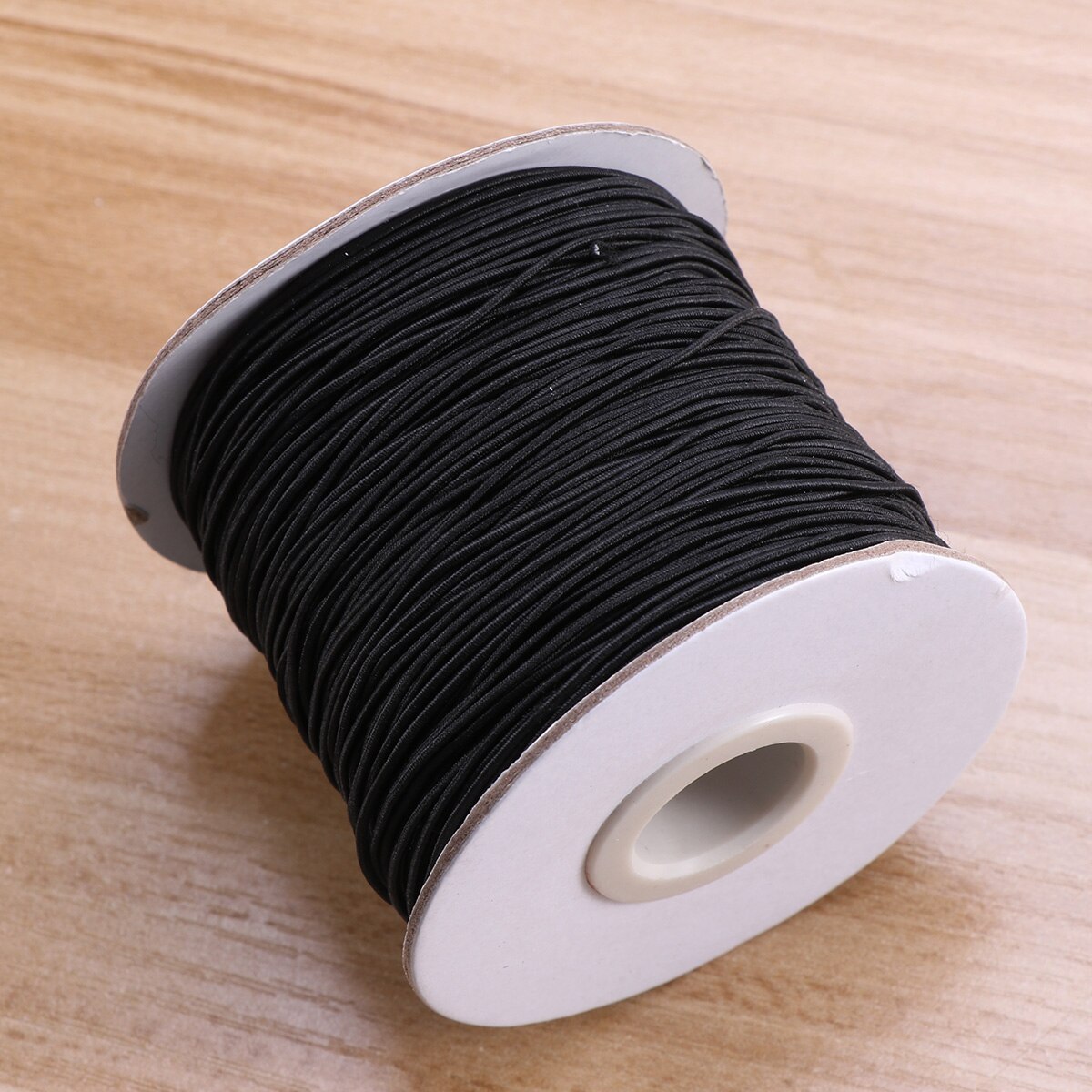 Elastic Cord Beading Threads Stretch String Fabric Crafting Cords for Bracelet Jewelry Making 1mm 100 Meter (Black)
