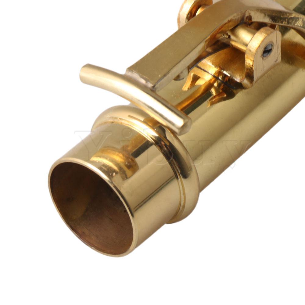 Yibuy saxofoon accessoires saxofoonhalsset met gebogen hals en rechte hals voor sopraansaxofoon, pakket  of 2