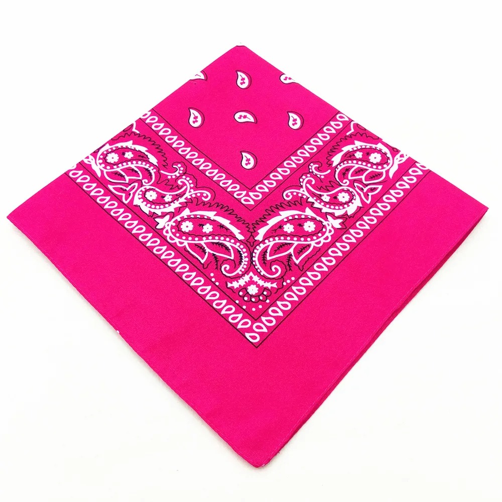 Unisexe hommes femmes Bandana bandeau Cowboy hommes motard sport chapeaux poignet bandeau simple face tête enveloppement écharpe Paisley: GRIS