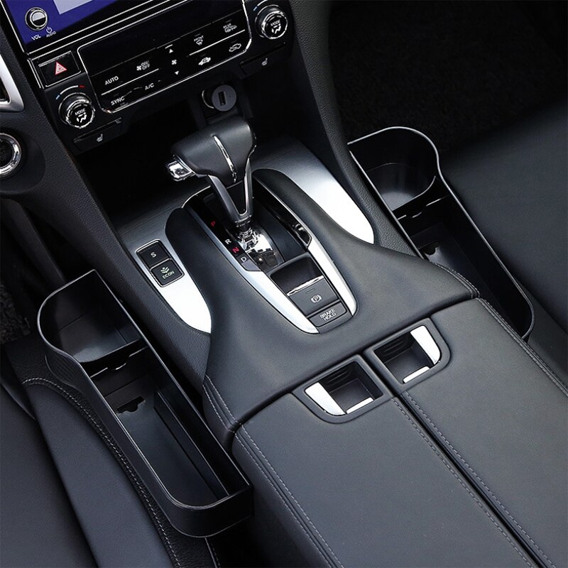 Car Seat Storage Box, Multi-Functional Slot Storage Box, Carbon Fiber Cup Holder Storage Box Finisher (Main Driver)