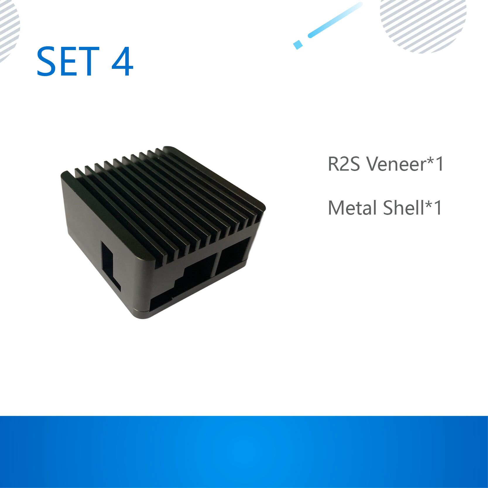 FriendlyARM NanoPi R2S GSM sistema RK3328 mini router gigabit dual Puerto 1GB de memoria de gran tamaño: SET 4