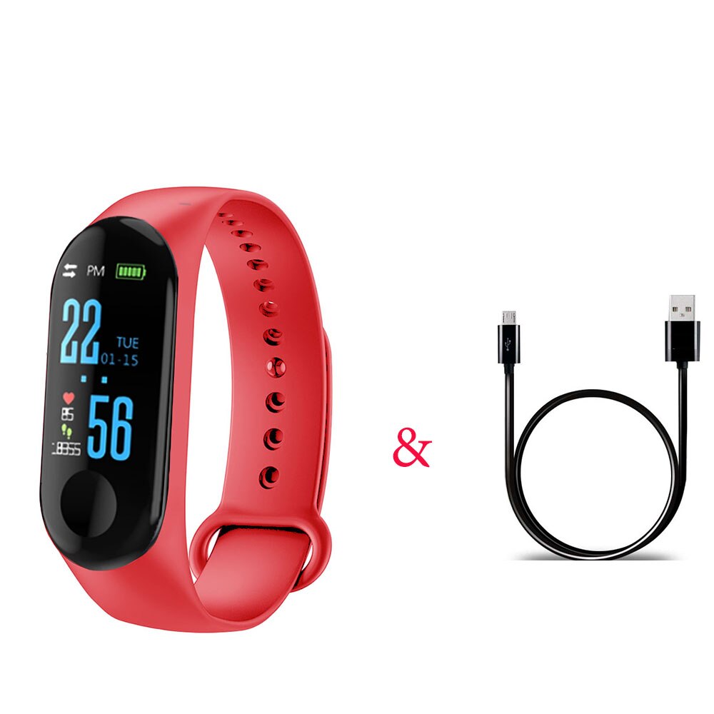 M3 Pro Smart Band Waterproof Fitness Tracker VS M3 Plus Smart Bracelet Blood Pressure Heart Rate Monitor: LJC0211RD