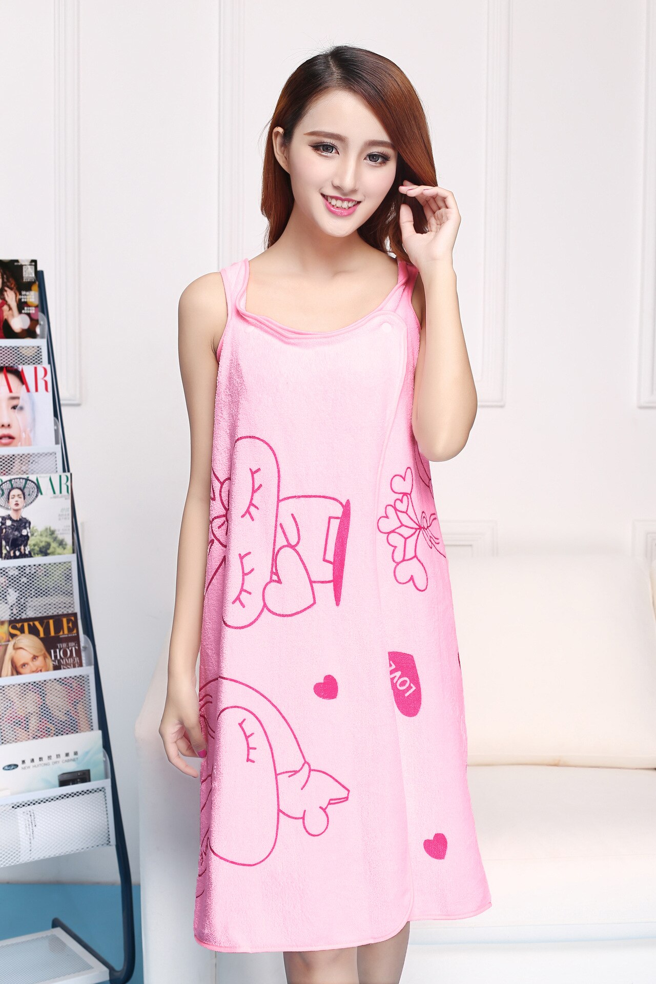 2 Stuks Vrouw Slijtage Formule Badhanddoeken Robe Sets Voeg Verdikking Volwassen Dames Beha Badjas Rok Super-Absorberende Japan nachtkleding