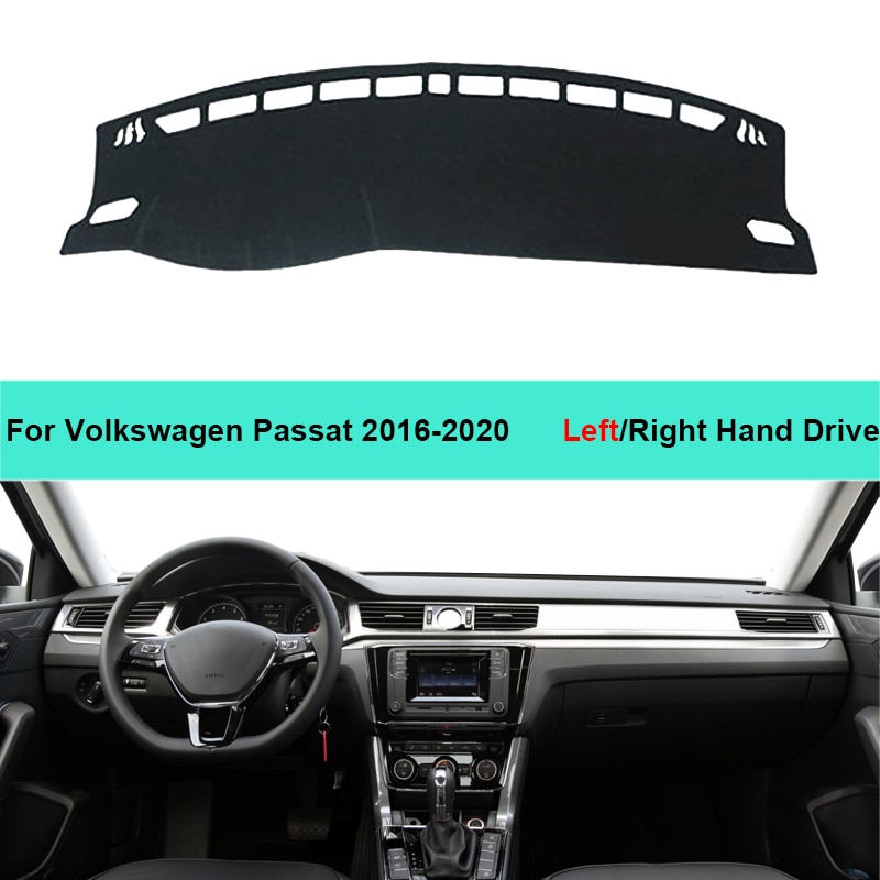 Dla Volkswagen VW PASSAT 2016 2017 2018 2019 2020 B8 nowy 2 warstwa samochodu wnętrze deska rozdzielcza pokrywa mata na deskę rozdzielczą dywan parasol przeciwsłoneczny peleryna Podkładka