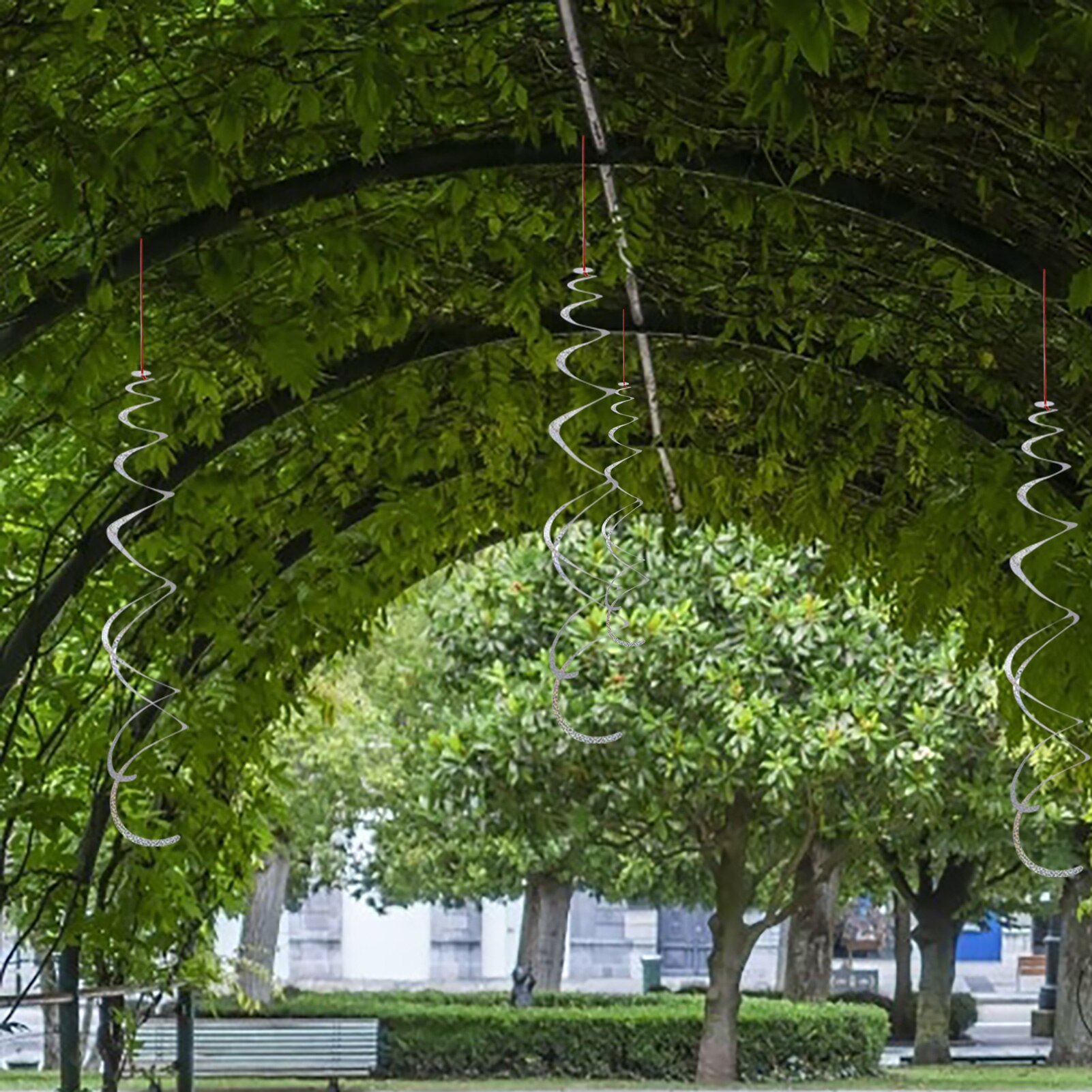 Vogel Repeller Reflektierende Wind Spirale Deterrentee Kontrolle Gerät Landwirtschaft Erschrecken Vogel Garten Ornamente Dekor Garten Hof
