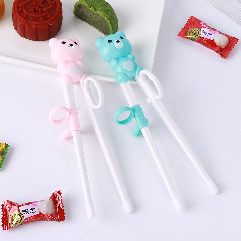 1Pcs Cute Cartoon Baby Beginner Training Chopsticks Food Grade Silicone Animal Pattern Baby Learning Chopsticks Tableware