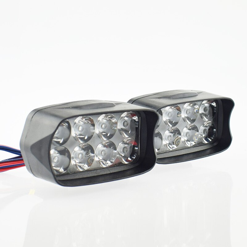 Motorcycle headlights 12w 8LED 1200LM spotlights super bright moto auxiliary work Lamp Scooter headlamp Motorbike Fog Lights
