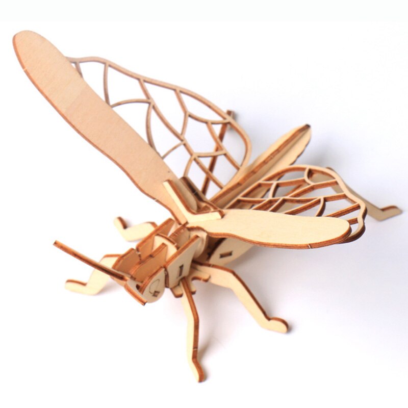 Puzzle en bois insecte 3D Puzzle bricolage Puzzle Animal à la main éducatif assemblée jouet pour les enfants: 1