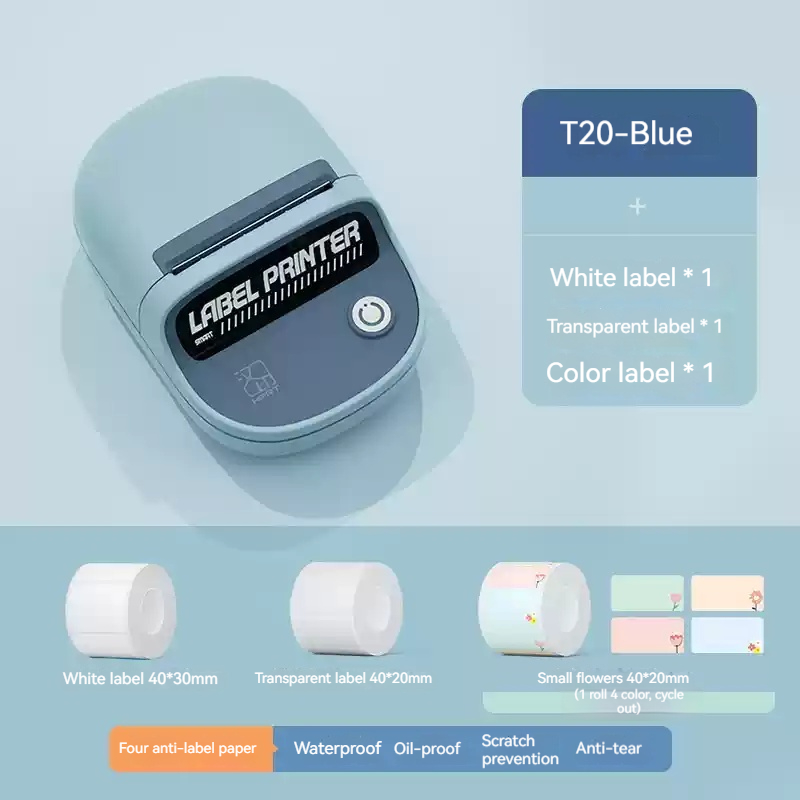 HPRT T20 Intelligent Label Printer Thermal Sensitive Long Battery Life Handheld Portable Bluetooth Pocket Label Machine Custom: Yellow