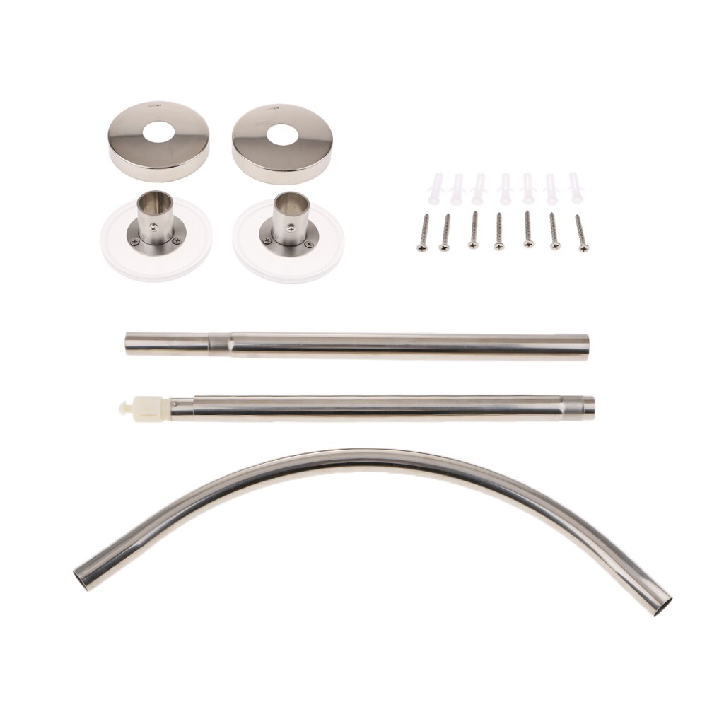 Dusche Vorhang U bilden Ecke Schiene Schlecht Spur Ringe Clips Halfter Stange Pole 2cm Dia Vorhang Hardware- Zubehör