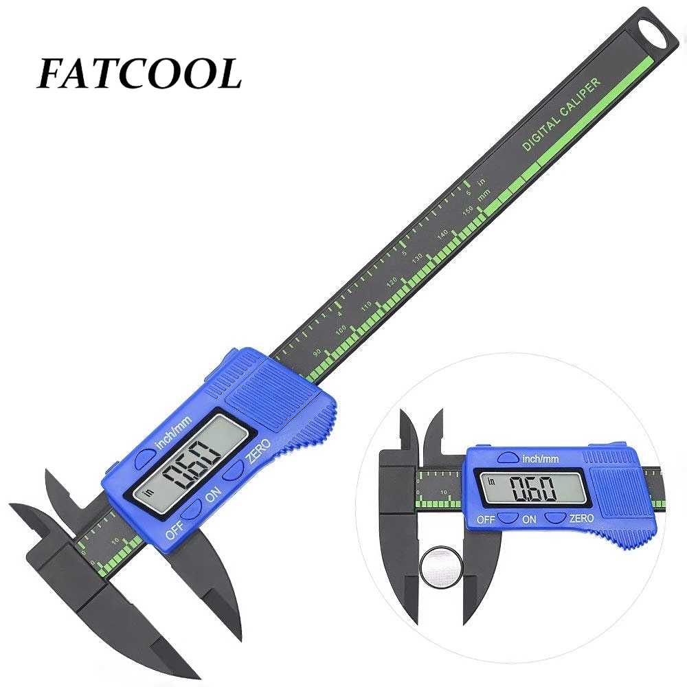 Precision Digital Caliper Large LCD Screen Plastic Electronic Vernier Caliper Measuring Tool 6 inch 0-150mm