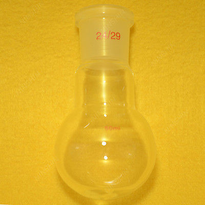 50ml,24/29,Round Bottom Glass Boiling Flask,1-neck,Single Neck,Boro3.3 Labware